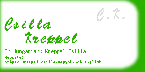 csilla kreppel business card